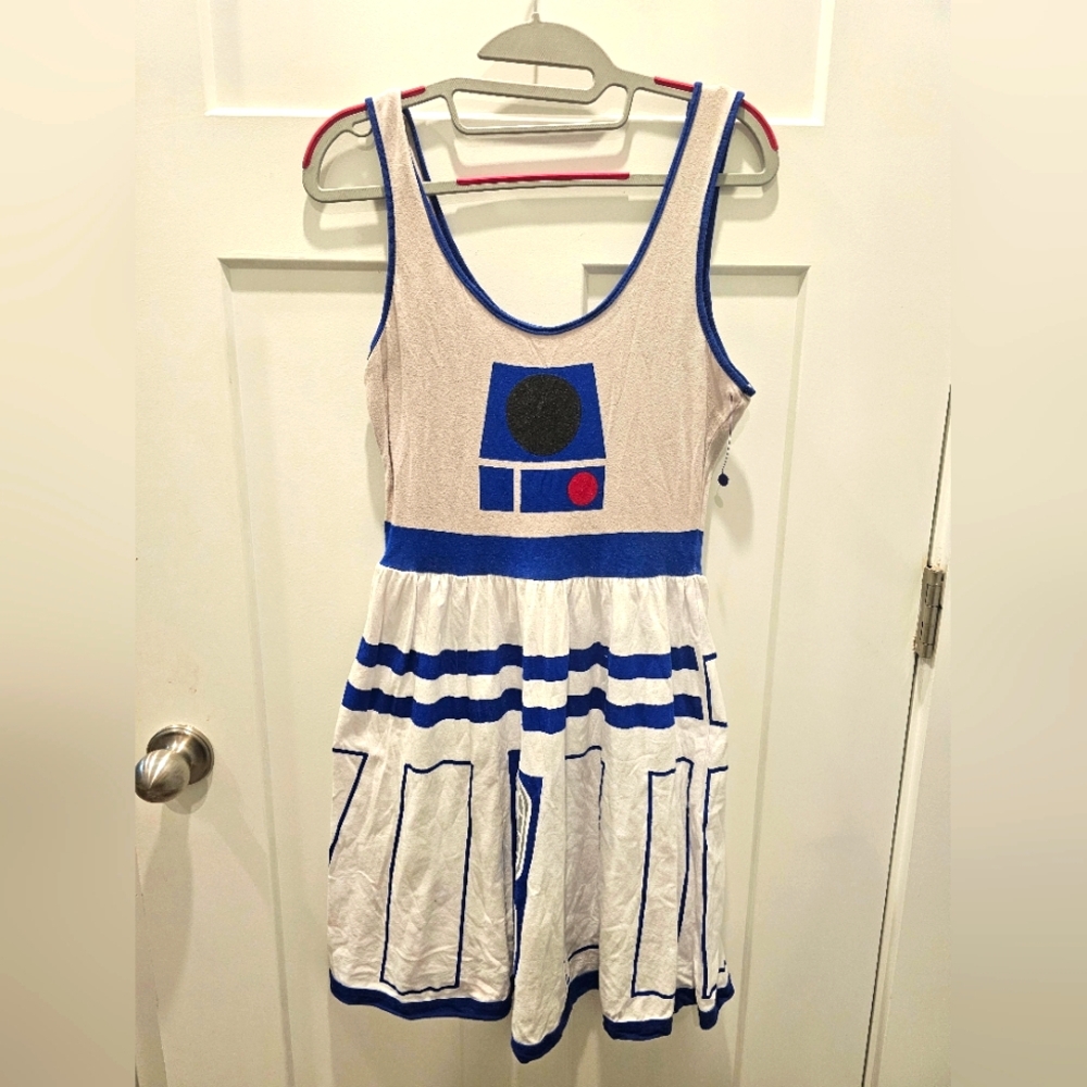 Her Universe White and Blue R2-D2 Mini Dress